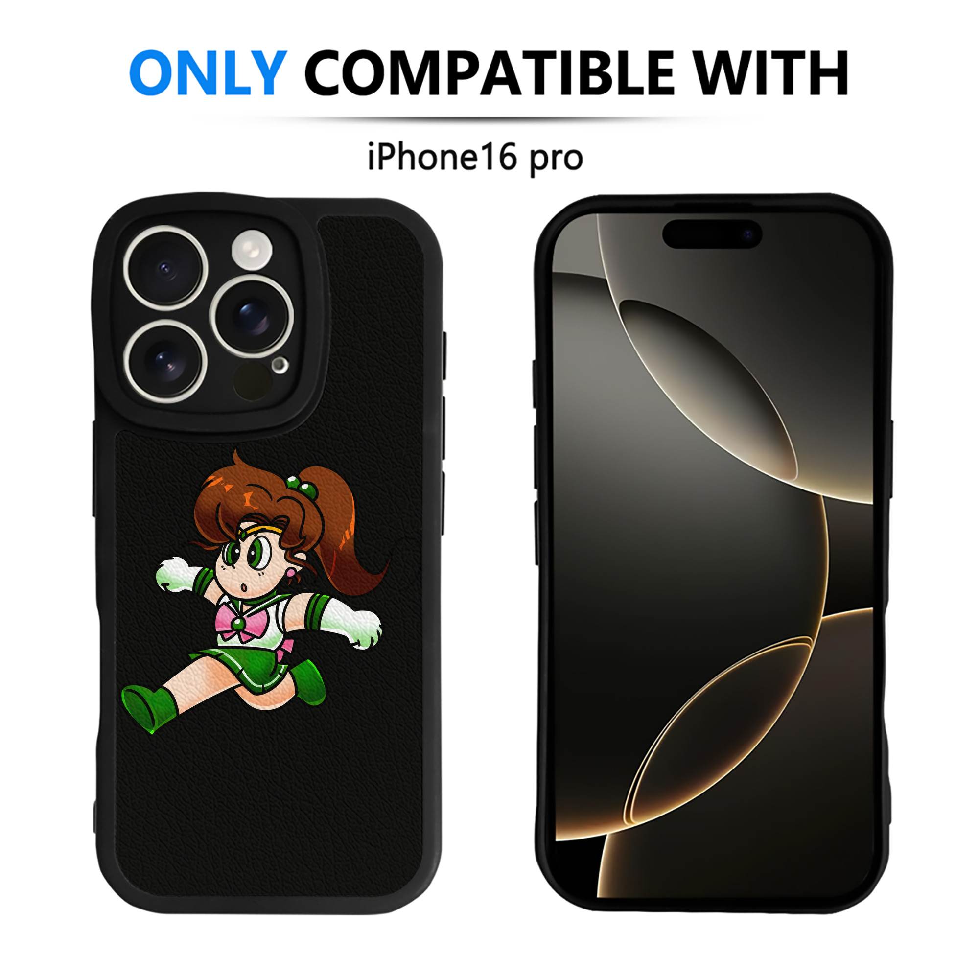 （画像用） 美少女戦士セーラームーン 木野 まこと きの まこと Sailor Moon Kino Makoto （セーラージュピター；Sailor Jupiter） 【iPhone 16シリーズ対応】シリコンスマホケース（レザー調） 材質：シリコン